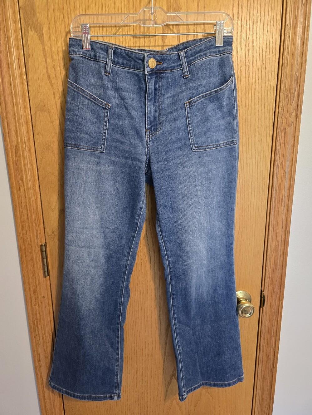 Kut From The Kloth Women’s Blue Denim Jeans with Patch Pockets